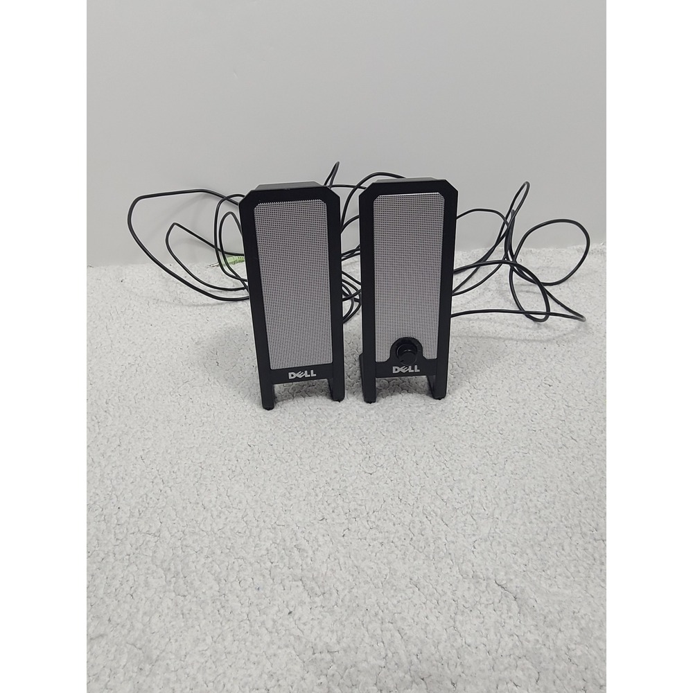 Dell A225 Wired Computer Speakers USB Powered Black Silver 0JH908